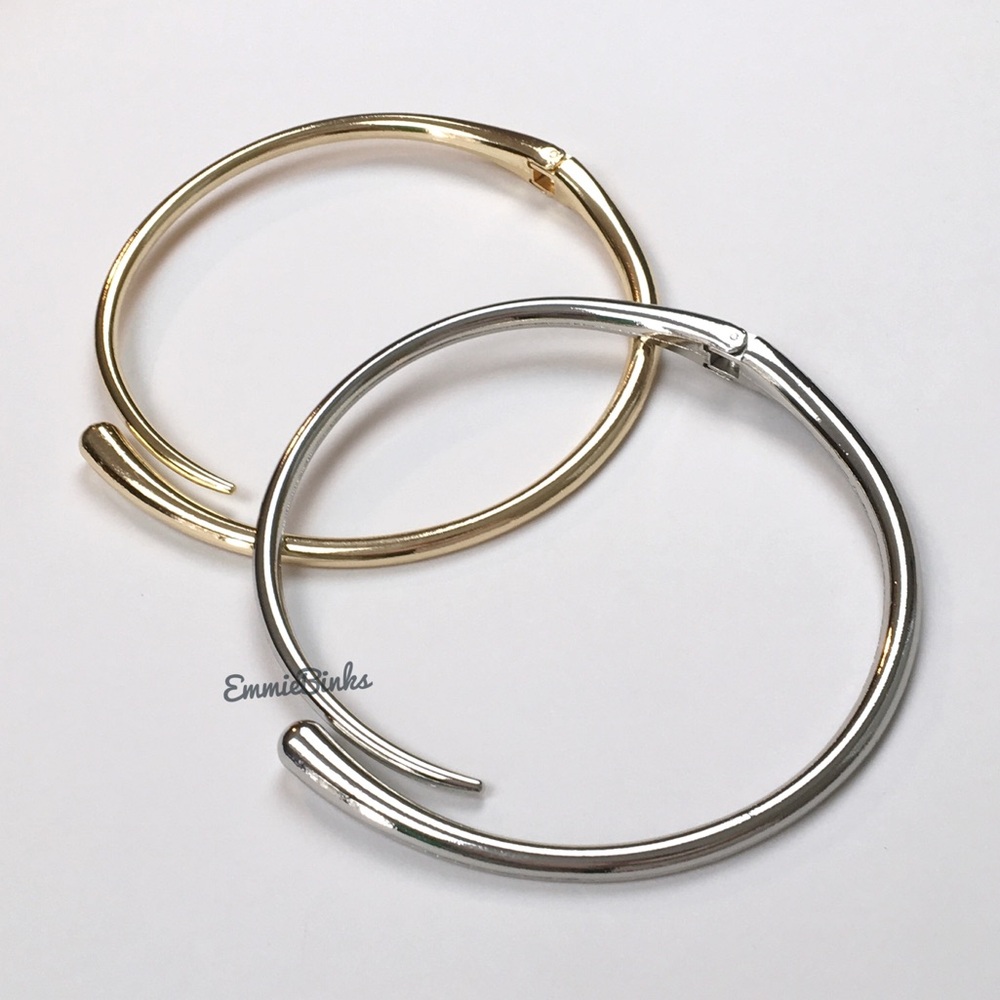 New Anthropologie Open Collar Hinge Molten Necklace